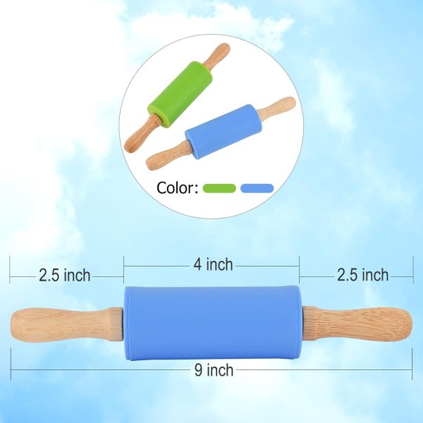 Honglida Kids Rolling Pin Silicone Non-Stick 2-Pack-2