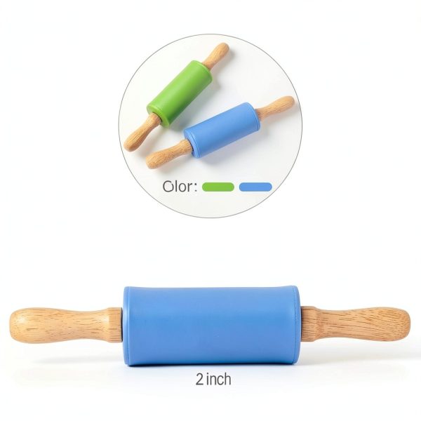 Honglida Kids Rolling Pin Silicone Non-Stick 2-Pack-2