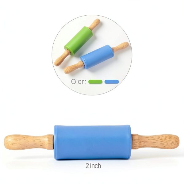 Honglida Kids Rolling Pin Silicone Non-Stick 2-Pack-2