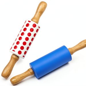 Honglida Kids Rolling Pin Silicone Non-Stick 2-Pack-0