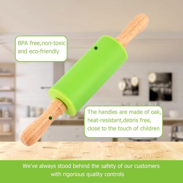 Honglida Kids Rolling Pin Silicone Non-Stick 2-Pack-1