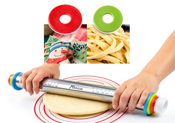 Stainless Steel Rolling Pin MTNZXZ Adjustable Thickness-2