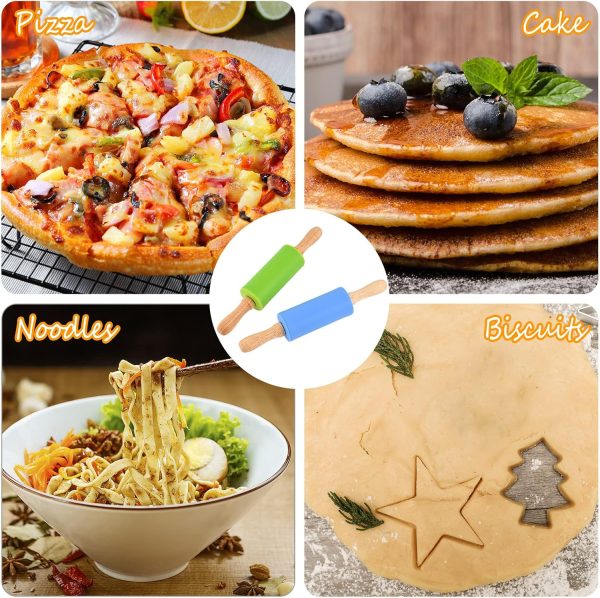 Honglida Kids Rolling Pin Silicone Non-Stick 2-Pack-3