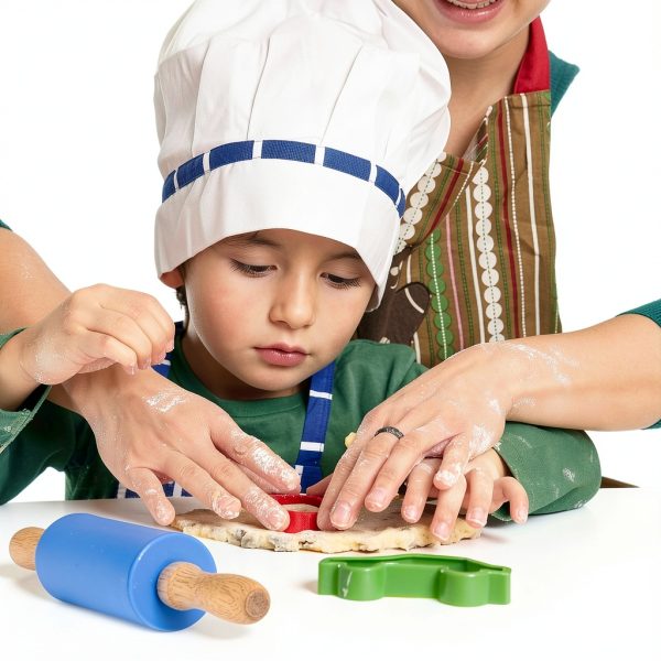 Honglida Kids Rolling Pin Silicone Non-Stick 2-Pack Blue-Red-3