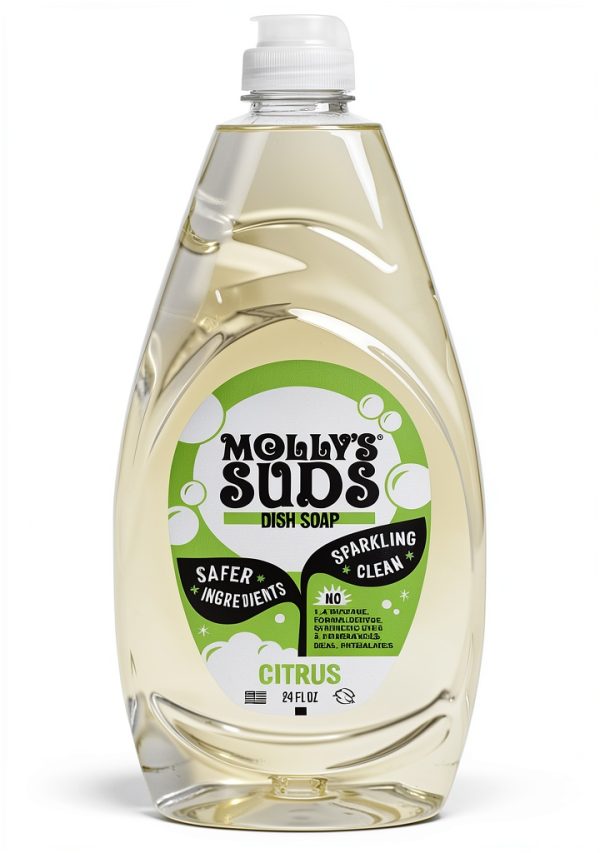 Molly's Suds Liquid Dish Soap Ingredients Scrub Citrus 24 oz 2 Pack-0