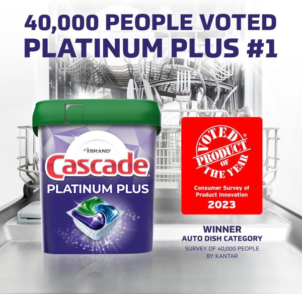 Cascade Platinum Plus ActionPacs Dishwasher Detergent Pods, Dishwasher Soap, Cleaning Supplies, Mountain, 62 Count-7