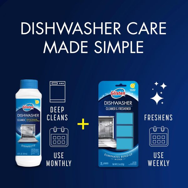 Dishwasher Cleaner Glisten 12oz Limescale Rust Grease-6
