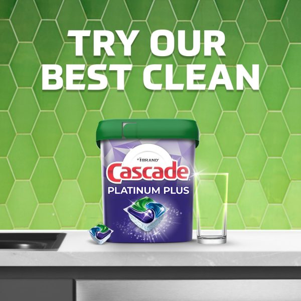 Cascade Platinum Plus ActionPacs Dishwasher Detergent Pods, Dishwasher Soap, Cleaning Supplies, Mountain, 62 Count-5