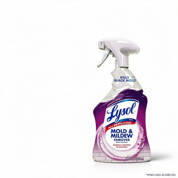 Lysol Mold & Mildew Remover Spray Bathroom Cleaner with Bleach 32oz-1