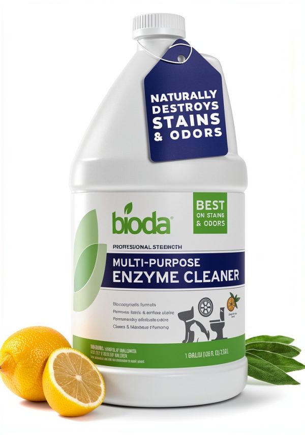 Bioda Multi-Purpose Probiotic Enzyme Cleaner and Deodorizer | Professional Strength | Trash Can Deodorizer, Pet Stains and Odors, Drains, Floors, Bathrooms, Toilets | Made in USA | 1 Gallon-0